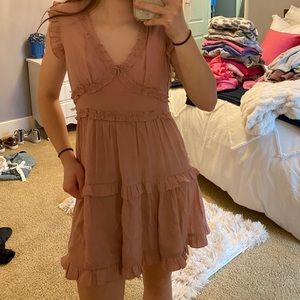 Pink ruffle dress
